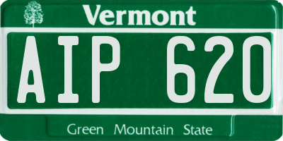 VT license plate AIP620