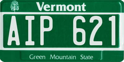 VT license plate AIP621