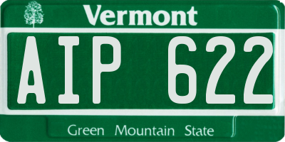 VT license plate AIP622