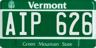 VT license plate AIP626
