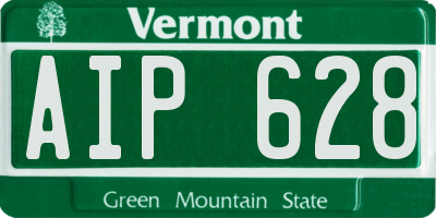 VT license plate AIP628
