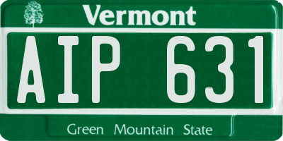 VT license plate AIP631