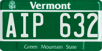 VT license plate AIP632