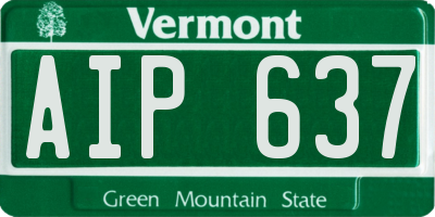 VT license plate AIP637