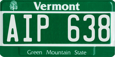 VT license plate AIP638