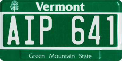 VT license plate AIP641