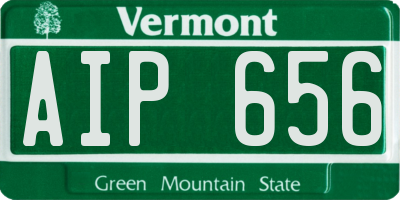 VT license plate AIP656