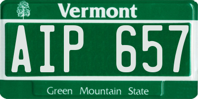 VT license plate AIP657
