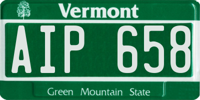 VT license plate AIP658