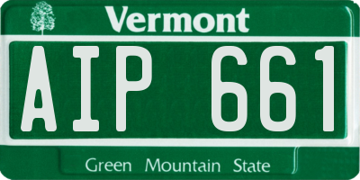 VT license plate AIP661