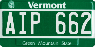 VT license plate AIP662