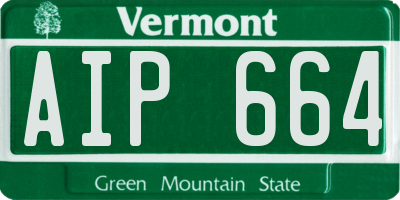 VT license plate AIP664