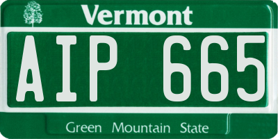 VT license plate AIP665