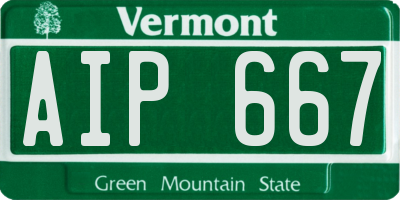 VT license plate AIP667