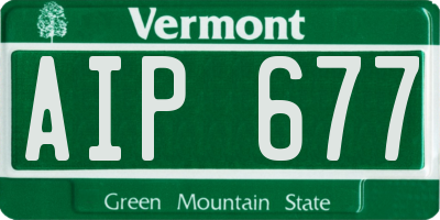 VT license plate AIP677