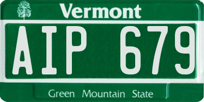 VT license plate AIP679
