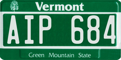 VT license plate AIP684