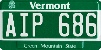 VT license plate AIP686
