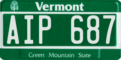 VT license plate AIP687