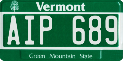 VT license plate AIP689
