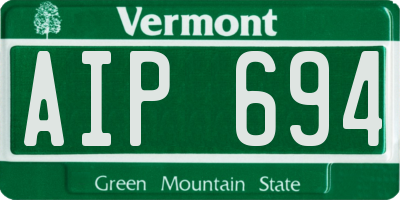 VT license plate AIP694