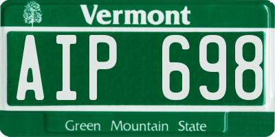 VT license plate AIP698