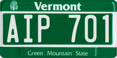 VT license plate AIP701