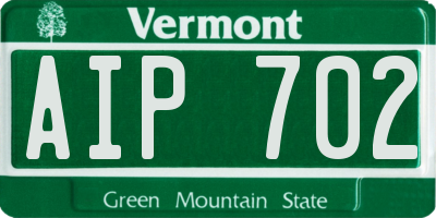 VT license plate AIP702