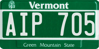 VT license plate AIP705