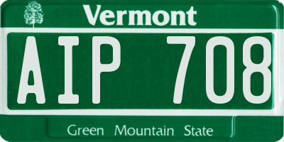 VT license plate AIP708