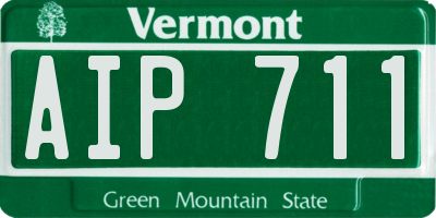 VT license plate AIP711