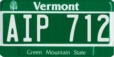 VT license plate AIP712
