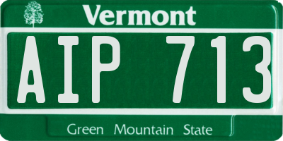 VT license plate AIP713