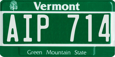 VT license plate AIP714