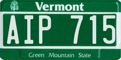 VT license plate AIP715