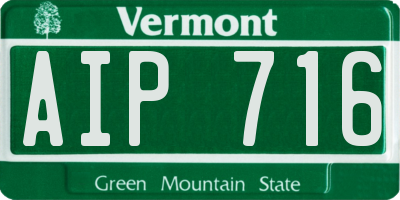 VT license plate AIP716