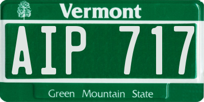 VT license plate AIP717