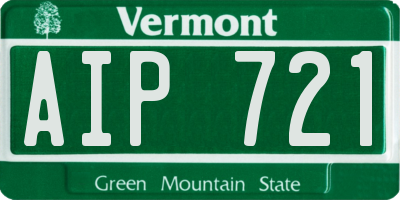 VT license plate AIP721