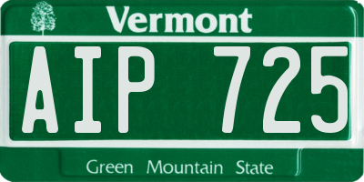 VT license plate AIP725
