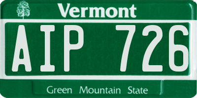 VT license plate AIP726