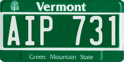 VT license plate AIP731