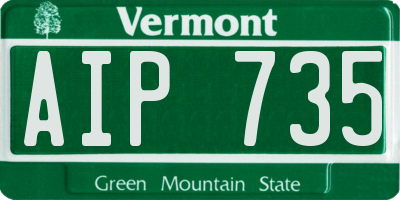 VT license plate AIP735