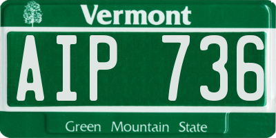 VT license plate AIP736