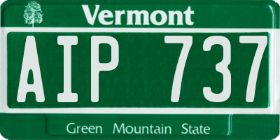 VT license plate AIP737