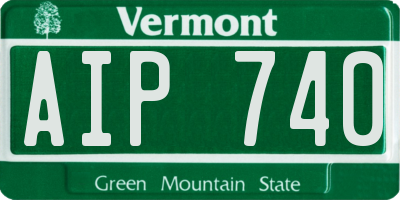 VT license plate AIP740