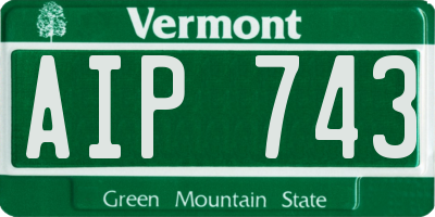 VT license plate AIP743
