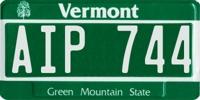 VT license plate AIP744
