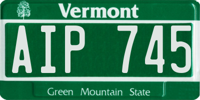 VT license plate AIP745