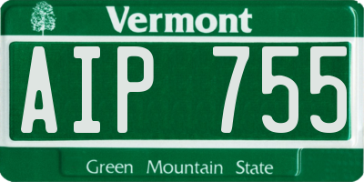 VT license plate AIP755