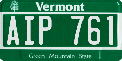 VT license plate AIP761